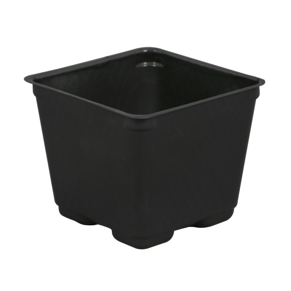 Gro Pro Square Plastic Pot Black 4 in 