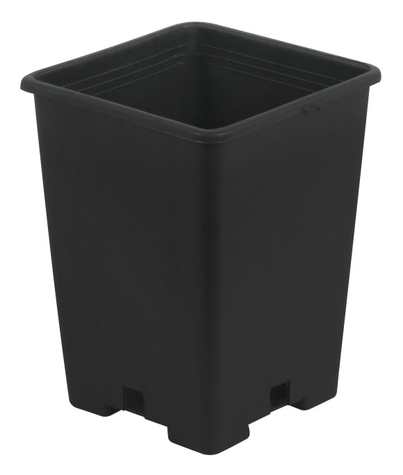 Gro Pro Black Plastic Square Pot 5 x 5 x 7 in
