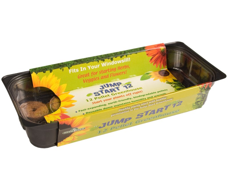 Jump Start 12 Cell Greenhouse W Pellets Shop Indoor Gardens