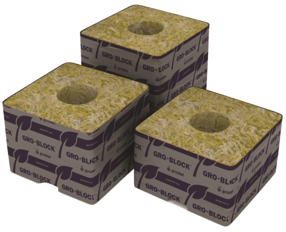 Grodan Delta 10 Block, 4" x 4" x 4", case of 144