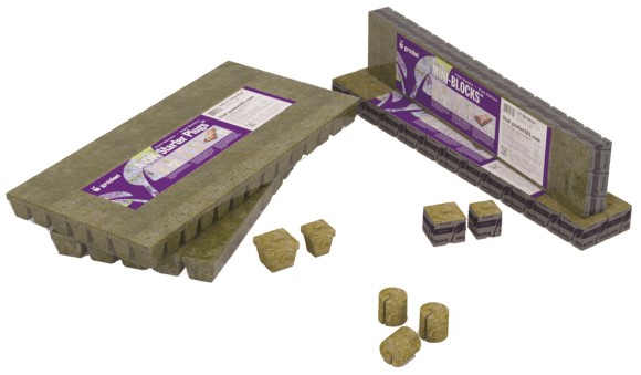 Grodan MM50/40 6/15 Block, 2" x 2" x 1.5", 60 strips of 24