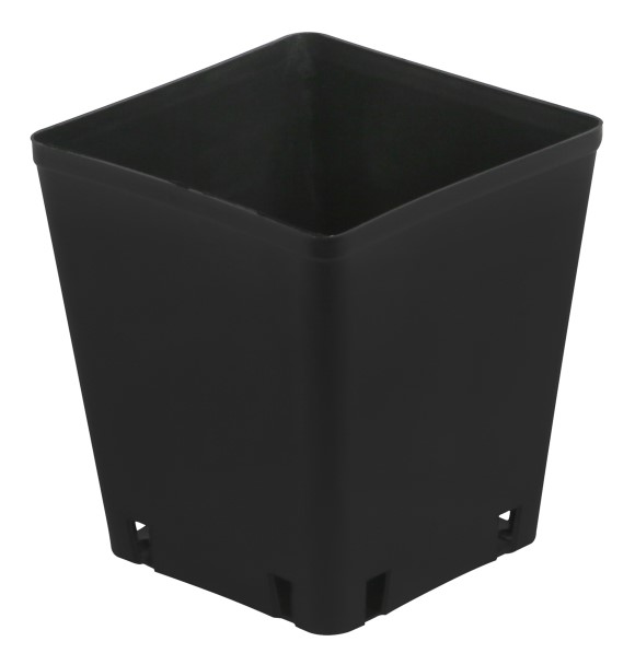 Gro Pro Black Plastic Square Pot 5 x 5 x 5.25 in